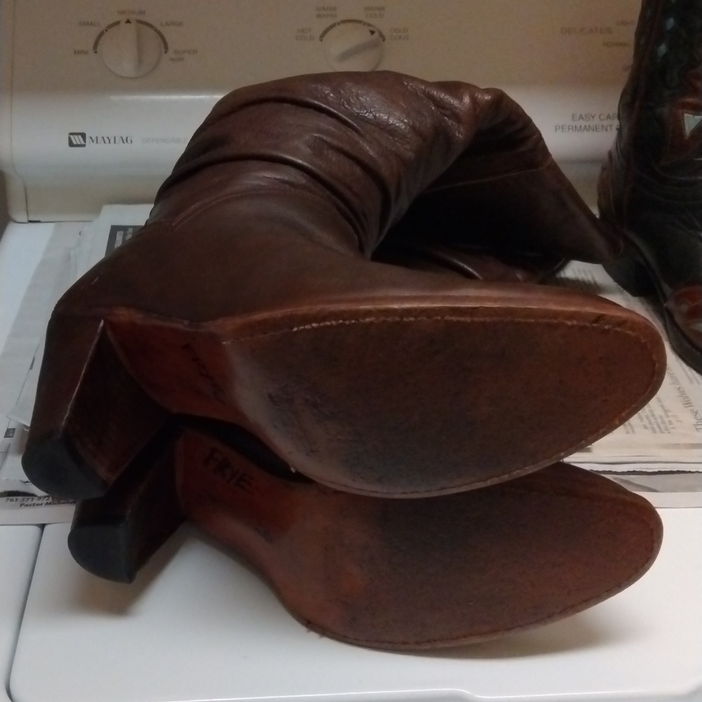 FRYE Vintage Boot made in Spain Slouch boot, Goodyear Welt. Campus sz 9 - Picture 9 of 13